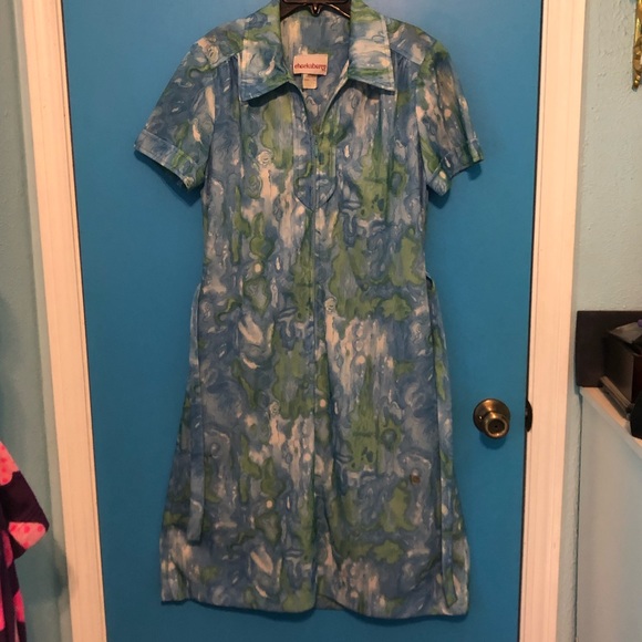Vintage 70s Short Sleeve Checkaberry Dress - Picture 8 of 8